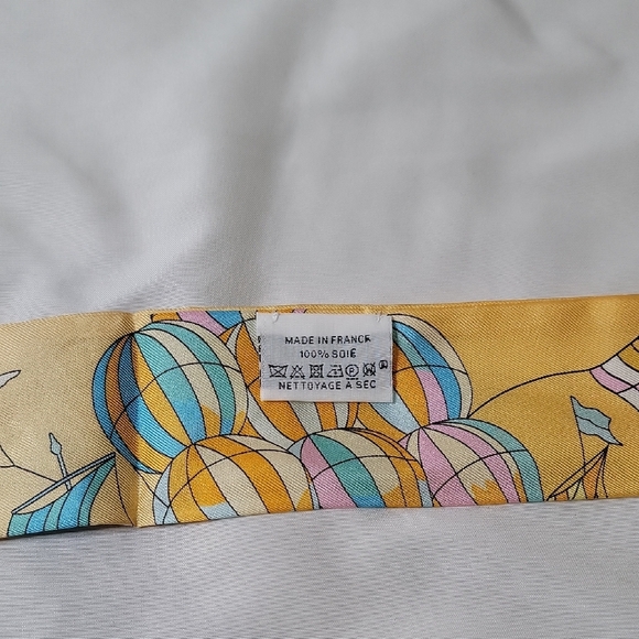 Hermes "Les Folies du Ciel" Silk Twilly Scarf - Picture 3 of 4